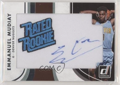 Parche Panini Donruss 2015 clasificación novato firma Emmanuel Mudiay #16 RPA automático radiocontrol Foto 1 de 2