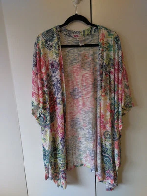 Plumero Avenue Kimono Mujer Talla Grande 26/28 Frente Abierto Paisley Cubrir Luz Foto 1 de 4