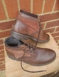 Clarks Uk 11 G Darian Herren Leder 2 Ton Leger Stiefeletten Gepolstert Ortholite - Bild 1 von 17
