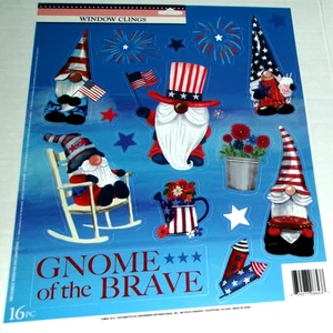 PATRIOTIC Window Clings ~ GNOME OF THE BRAVE - Imagen 1 de 1