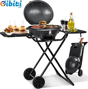 KESSER® Barbecue Elettrico 2In1 Barbecue Da Tavolo, Barbecue Con Coperchio E Pie - Foto 1 di 13