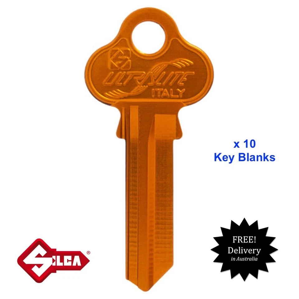 SILCA Ultralite Keyblanks -Lockwood Key Blank-ORANGE Postage -SLW4UOR