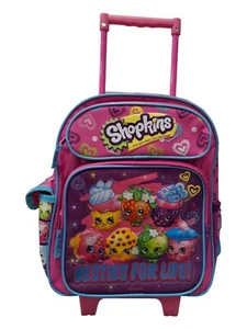 SHOPKINS Pink 12" Rolling Travel School Backpack - Picture 1 of 4