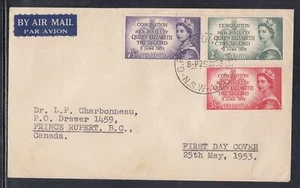 Australia Scott 259-61 FDC - 1953 Coronation Issue - Foto 1 di 1