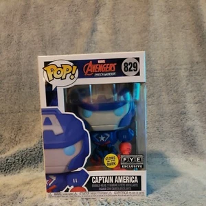 Funko Pop! Marvel - Mech Strike - GITD Captain America #829 FYE Exclusive - Picture 1 of 6