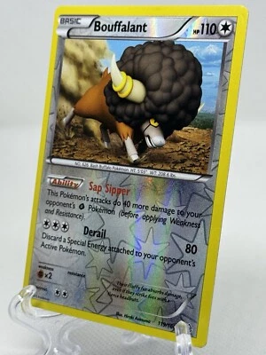 Pokemon TCG Bouffalant XY Primal Clash Set 119/160 Reverse Holo Uncommon LP - Image 1 of 3