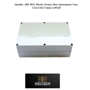 Quality Grey ABS IP65 222x146x75mm Electronics Enclosure Box Project Housing - Picture 1 of 4
