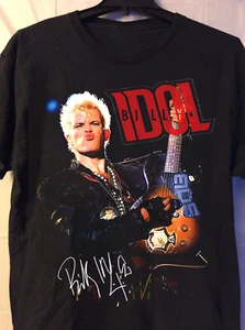 Billy Idol T-Shirt schwarz Signatur alle Größen S-5XL Herren - Bild 1 von 3
