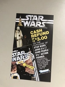 Star Wars vintage Flyer Kenner Cash Refund Tusken Raider Repro - Picture 1 of 2