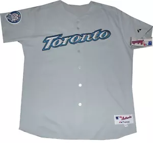 Jersey Toronto Blue Jays 2006 25th Patch Road gris blanco majestuoso etiquetas nuevas 52 - Imagen 1 de 5