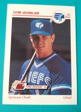 1991 Line Drive Pre-Rookie AAA #514 Tom Quinlan Syracuse Chiefs Rookie Card