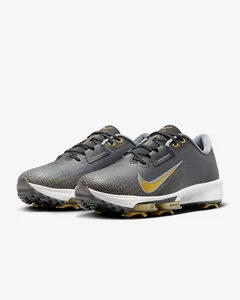 NEW MEN'S NIKE AIR ZOOM INFINITY TOUR 2 GOLF FD0217-003 BLACK GOLD SZ 14 - Picture 1 of 10