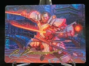 MTG Kamigawa Neon Dynasty Art Series Gold Stamped Isshin, due cieli come uno /81 - Foto 1 di 2