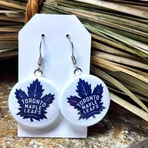 Toronto Maple Leafs Earrings NHL Hockey Carlton the Bear Souvenir Game Day - Picture 1 of 1