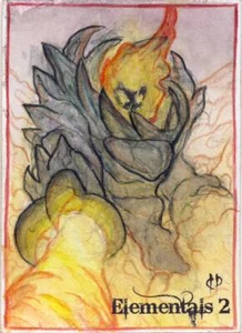 Tarjeta de boceto Evans 2022 Perna Studios Elementals 2 - Imagen 1 de 1