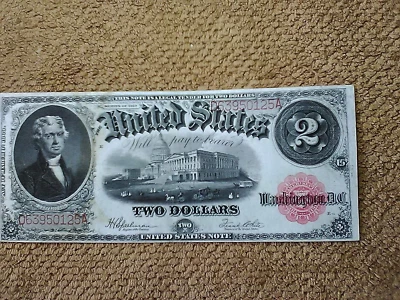 1917 $2 TWO DOLLAR LARGE-SIZE BANKNOTE, CRISP, VERY NICE, XF/XF+, RED SEAL - Image 1 of 4