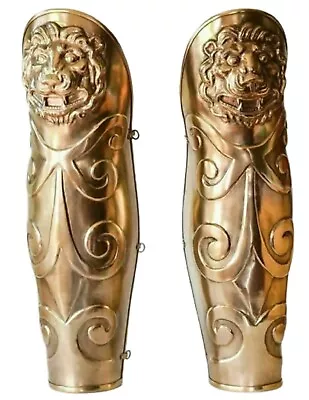 Греческий Римский Центурион Лев Нога Гривы Броня Лев Нога Охранник Нога Воина Броня - Изображение 1 из 3