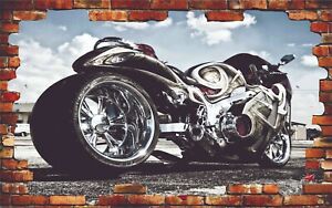 Suzuki Hayabusa Extended Tail 3D Wall Sticker Poster Decal Mural Bedroom Z361