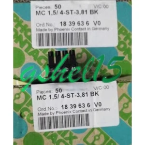 50PCS/Box NEW Phoenix MC1.5/ 4-ST-3.81 BK 1839636 coupler #HJ - Picture 1 of 1