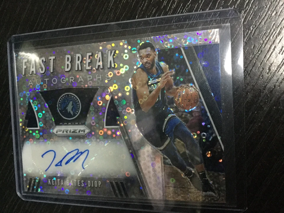 2019-20 Panini Prizm Fast Break Keita Bates-Diop Silver Disco Autograph Auto - Image 1 of 1