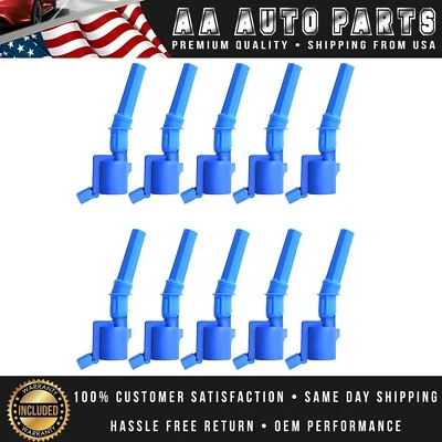 Set of 10 High Performance Ignition Coil For Ford E150 E250 E350 E450 DG508 - Image 1 of 3