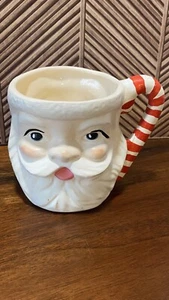VTG Lefton Santa Mrs. Claus Mug Double Sided Face #868 Japan Ceramic Christmas - Picture 1 of 6