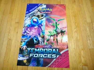 Pokemon Temporal Forces Promotional Fabric Banner 24x36 Walking Wake Iron Leaves - Picture 1 of 1