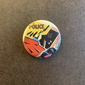Vintage The Police Synchronicity Button Badge Pin 80s Music Sting 1.25" - Picture 1 of 2