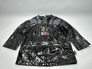 QUALITY DISNEY STORE DELUXE STAR WARS DARTH VADER HOODED RAINCOAT SZ 4 NO CAPE - Picture 1 of 9