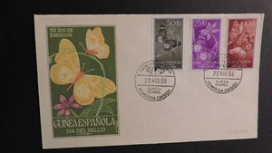 1958 Spain FDC First Day Cover Spanish Guinea Espanola Santa Isabel - Picture 1 of 2