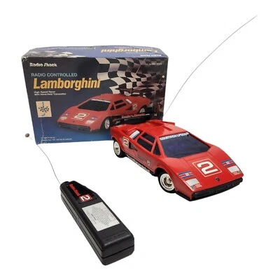 Vintage RADIO SHACK Remote Controlled Lamborghini Countach 9" *Parts Only* - Image 1 of 4