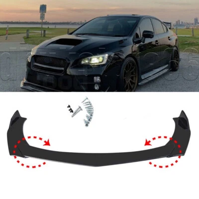 For Subaru Impreza Glossy Black Front Bumper Chin Lip Splitter Spoiler Body Kits - image 1 of 4