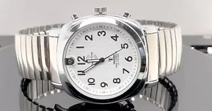 SCHMUCKJAGD SPRECHENDE HERREN FUNK UHR MIT ZUG / FLEX ARMBAND - Bild 1 von 6
