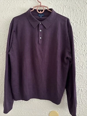 Paul Fredrick Sweater Mens Large Silk Cashmere Blend Pullover Crew - Image 1 of 3