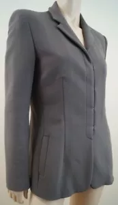 Chaqueta Blazer Formal de Noche EMPORIO ARMANI Gris Lana Elástica Forrada IT44 UK12 - Imagen 1 de 9