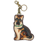 Key Ring/Bag Charm with coin purse - German Shepherd II - Faux Leather