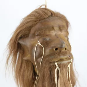 Réplica! Cabeza retráctil Colgante de espejo Shrunken Head Tsantsa Ecuador Jívaro Decoración - Imagen 1 de 2