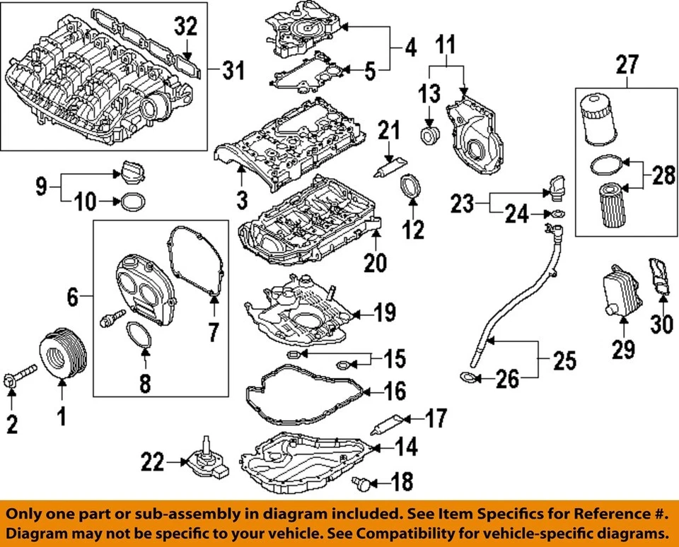 AUDI OEM 15-23 A3 Quattro Emission Components-Separator 06K103495BL - Image 1 of 1