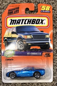 Neue Matchbox '97 Corvette #58 blau 1:64 - Bild 1 von 3