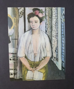 Henri Matisse "Reader with Flowers in Her Hair" Mounted offset Litho Print 1990 - Picture 1 of 3