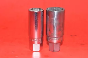 Snap-On 2pc 3/8" Drive 5/8" & 13/16" Shallow 6-Point Flank Spark Plug Socket Set - Picture 1 of 7