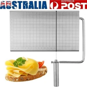 Cheese Slicer Stainless Steel Adjustable Butter Cutter Board With Precise Scale - Picture 1 of 16