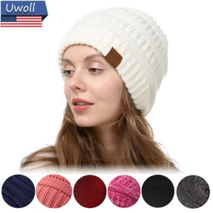 Women Men Knit Baggy Beanie Hat Winter Ski  Slouchy Skull Cap Spring Warm Winter - Picture 1 of 14