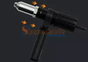 Electric Rivet Nut Gun Adaptor Cordless Drill Riveting Adapter Insert Tools Set - Picture 1 of 2