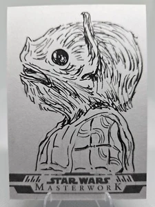 2024 Topps Star Wars Masterwork Sketch 1/1 Creature Neil Camera - Bild 1 von 2