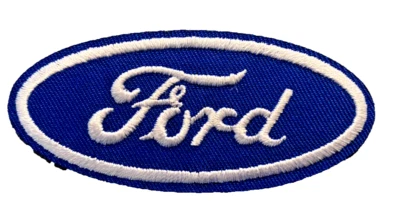 RETRO Ford Racing Motorsports Blue Oval Logo 3in Patch Iron / Sew-On