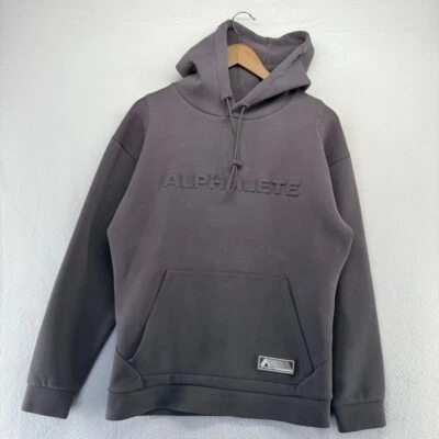 Alphalete 卫衣男式中号灰色连帽衫 LDB More Elements 拼色健身房 — 第 1/4 张图片