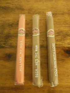 EL BUBBLE GUM CIGARS -HILLARY, BUSH & GORE - 1992 - Picture 1 of 2