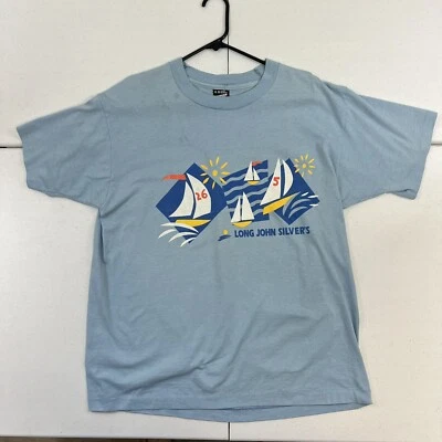 Vintage 80s LONG JOHN SILVER'S  T SHIRT XL Vtg Retro Made In USA Single Stitch - Image 1 of 4