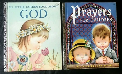 PRAYERS FOR CHILDREN & ABOUT GOD ~ 1st "A" ed. Little Golden Books Eloise Wilkin Foto 1 de 3